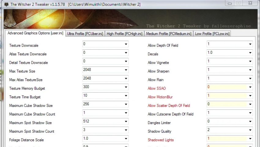 Best The Witcher 2 Mods The Witcher 2 Tweaker