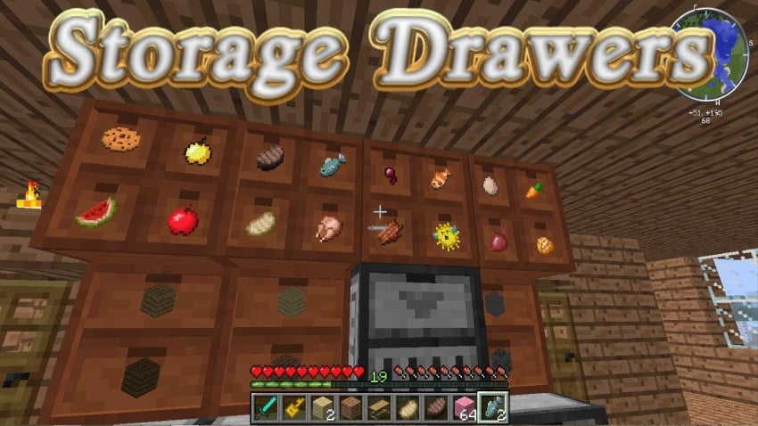 Best Minecraft Survival Mods - Storage Drawers