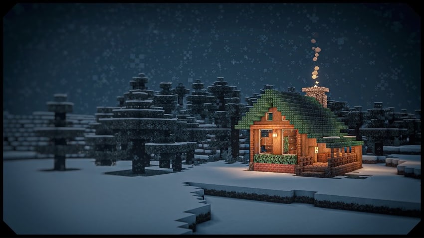 Best Minecraft House Ideas - Snowy Tundra Cabin
