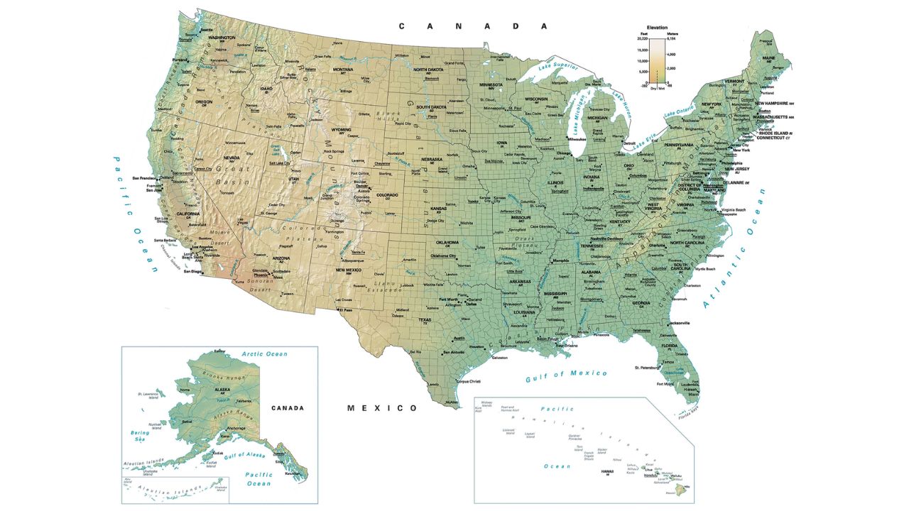 A List of US States and Their Borders